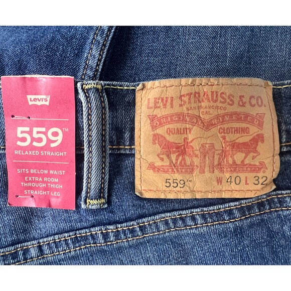 Levi's Men's 559 Relaxed Straight Jeans Stretch Cotton Size 40 x 32 - NWT! - Picture 3 of 9